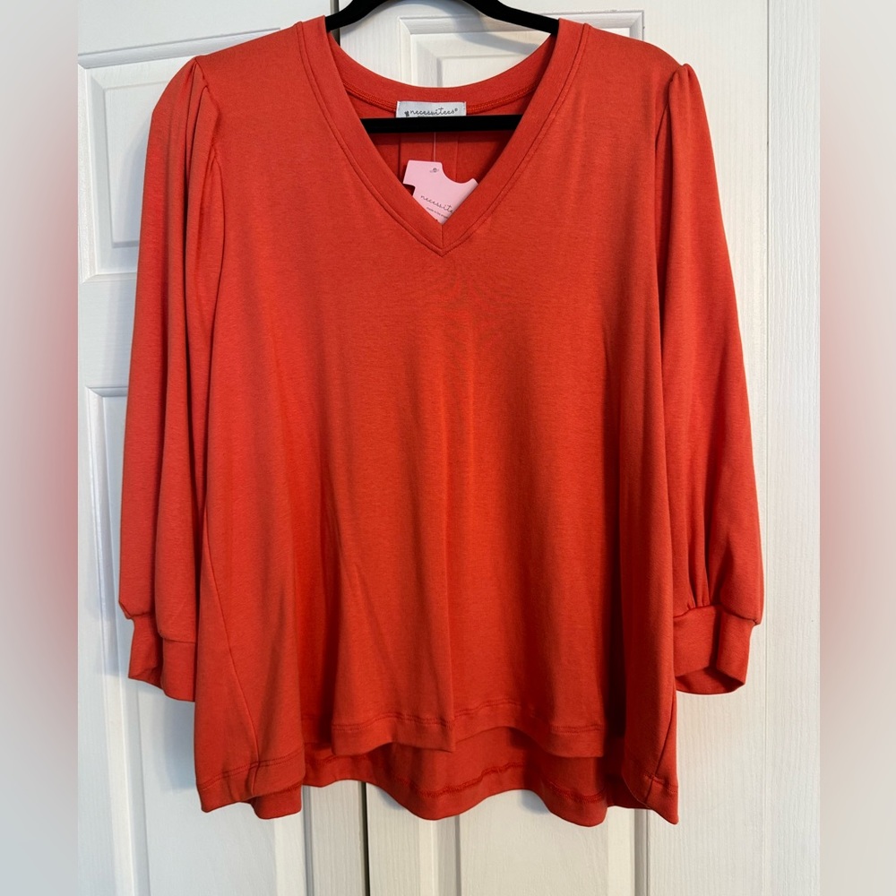 NWT necessitees orange top